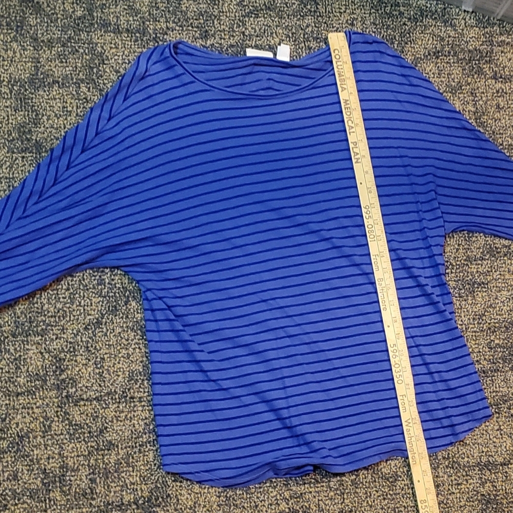 Chico's half sleeve length striped Shirt